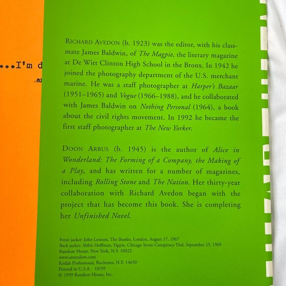 The Sixties by Richard Avedon and Doon Arbus 1999 Hardcover DJ First Edition - Picture 12 of 12